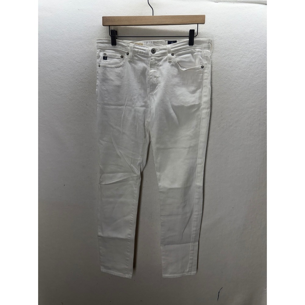 AG Prima Cigarette Jeans Womens 30R White Mid Rise Slim Fit OSD1434-WHT 3640